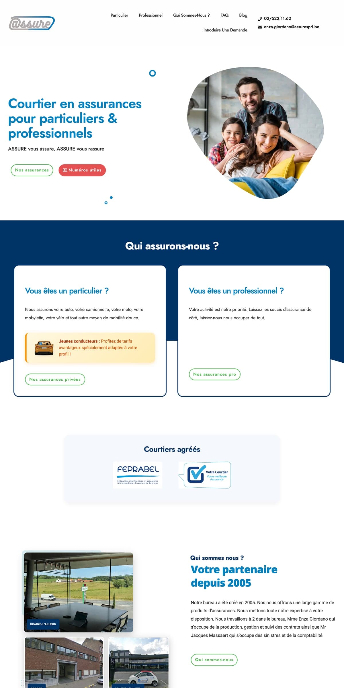 Assure SRL, capture du site