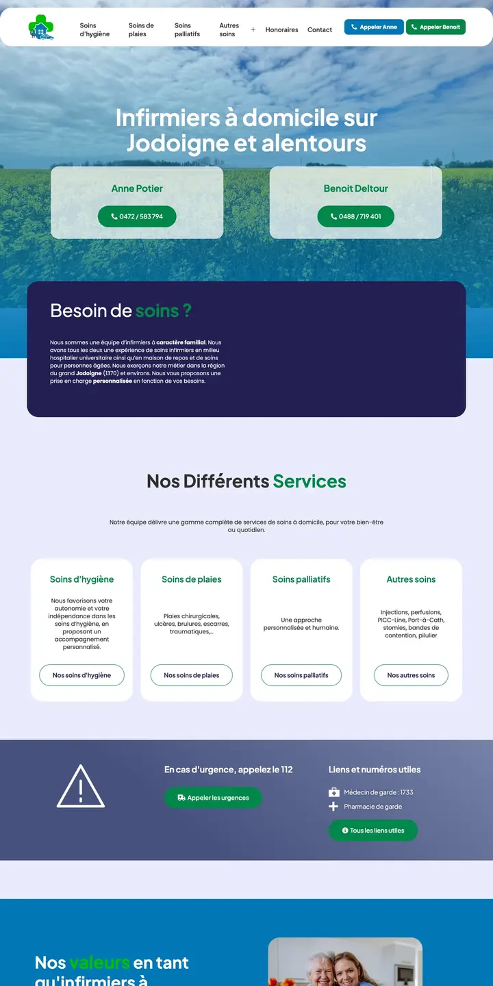 Création de site internet pour Infi Jodoigne, PME belge